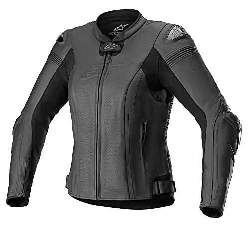 Alpinestars Stella Missile V2 - Chaqueta de piel, color negro y negro