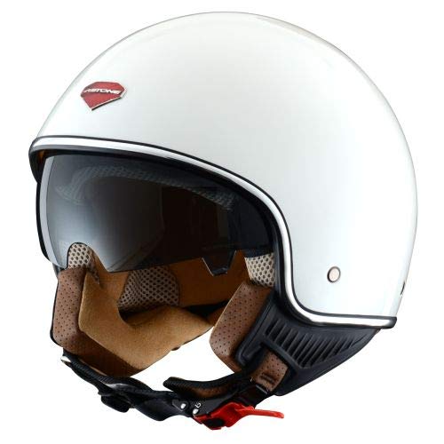Astone Helmets Casco Jet-Mini, diseño Retro, color Blanco (Gloss Blanco), talla L