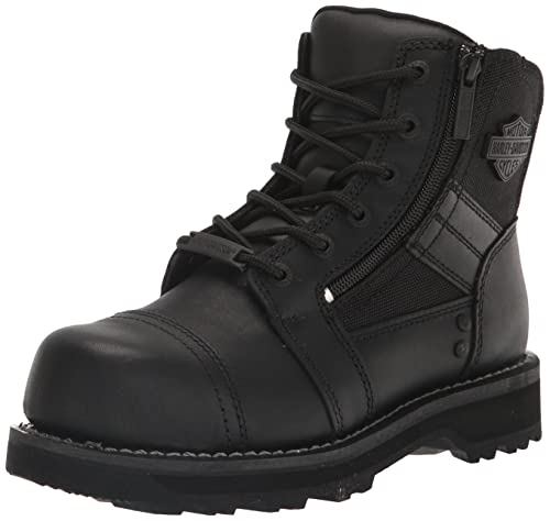 HARLEY-DAVIDSON FOOTWEAR Puntera compuesta Bonham, Botas de Motociclista Hombre, Negro, 43 EU