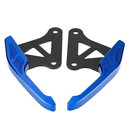 Barras de Agarre Traseras Universales para Pasajeros, Kit de Manija de Riel de Asiento Trasero de Barra de Agarre de Pasajeros de Motocicleta de Aluminio (Azul)
