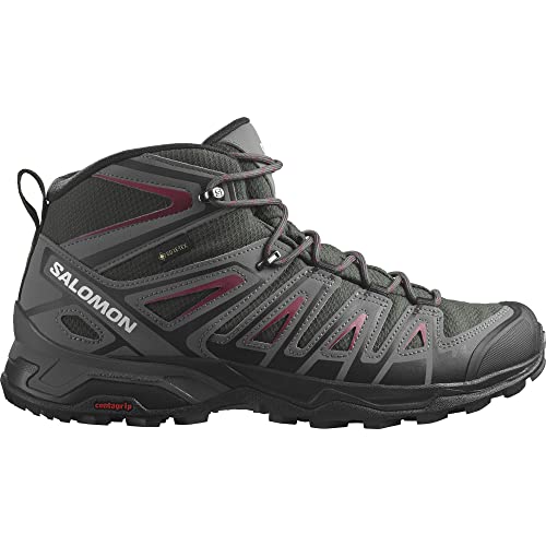 Salomon X Ultra Pioneer Mid Gore-Tex Zapatillas de Senderismo para Hombre, Cualquier clima, Sujeción del pie segura, Estabilidad y amortiguación, Peat, 42 2/3