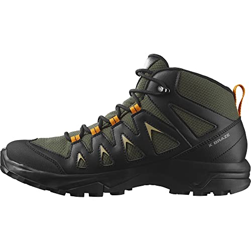 SALOMON X Braze Mid Gore-Tex, Botas de Hiking Hombre, Multicolor Olive Night Black Gray Green, 42 EU