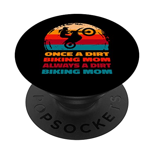 Retro Motocross Madre Biker - Vintage Dirt Bike Supermoto PopSockets PopGrip Intercambiable