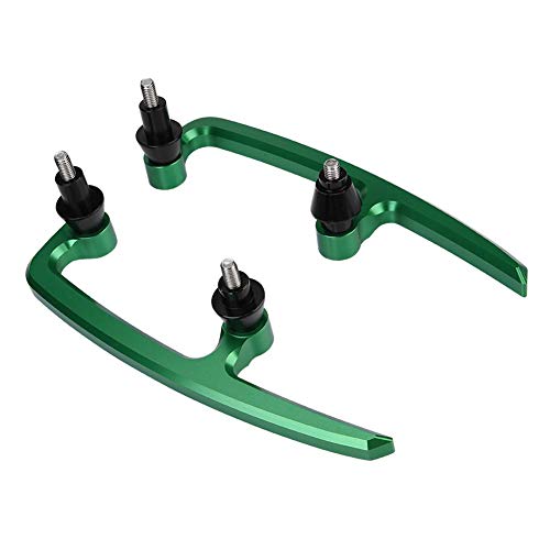 Asidero Trasero para Pasajero, CNC Aluminio Moto Pillion Pasador Barra de Agarre Trasera Barras Kit de manija de riel de Asiento Trasero para Z650 17-18(Verde)
