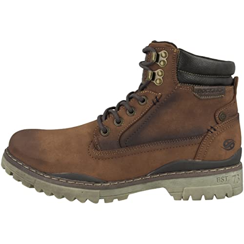 Dockers by Gerli Leroy Warm, Botas de Moda Hombre, Coñac, 43 EU