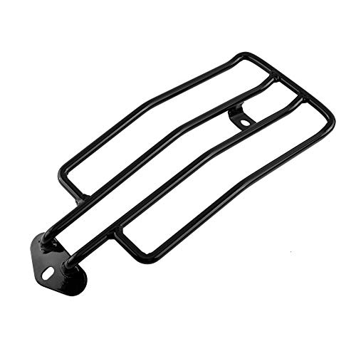 Portaequipajes Estante de Equipaje para Moto Solo Asiento, Equipaje Portador Estante de Portaequipajes para Motocicleta, 14.5 x 36.5cm (Plata)