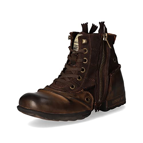 Replay Clutch, Botas Estilo Motero Hombre, Marrón (Braun/Dk Brown), 40 EU