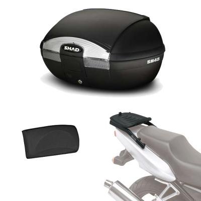 Sh45rehe115 - Kit fijacion y Maleta baul Trasero + Respaldo Pasajero Regalo sh45 Compatible con Kawasaki er6 n 2012-2016 Kawasaki er6 f 2012-2016 Kawasaki er6n 2012-2014 Kawasaki er6 n-f 2012-2017