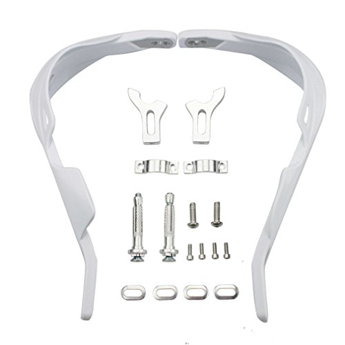 GOOFIT reemplazo paramanos Moto Enduro 22mm Universal Aluminio Acerbis Motocross Rereemplazo pararse Protecciones reemplazo reemplazo para Pit Bike ATV Quad Scooter OffRoad Ciclomotor Blanco