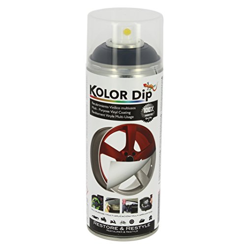 Kolor Dip Spain KD11001 Pintura en Spray con Vinilo Líquido Extraible, Negro Mate