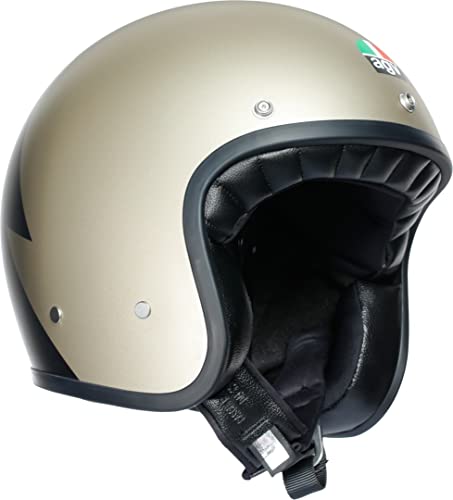 AGV X70 Volt Champagne Negro Casco De Moto Abierto Talla L