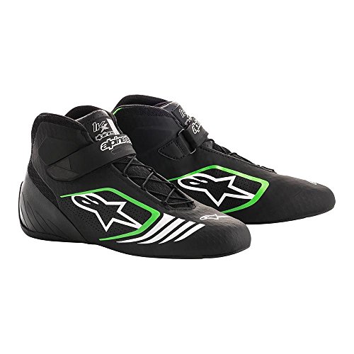 Alpinestars Tech-1 KX Karting Zapato para hombre, negro/verde, 12