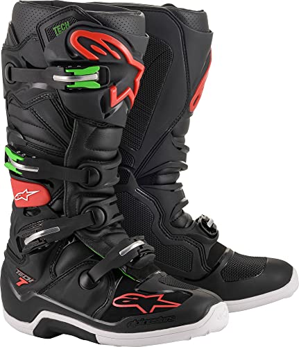 Alpinestars Crosslaarzen Tech 7 Black/Red/Green-43 (EU)