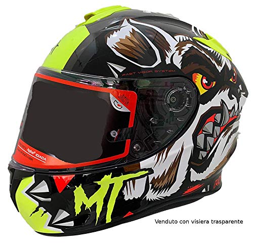 CASCO MT FF106 TARGO CRAZYDOG G3 AMARILLO FLUOR BRILLO L