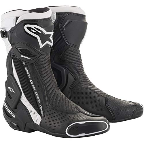 Alpinestars SMX Plus V2 Botas de montar para motocicleta, color negro/blanco, 45
