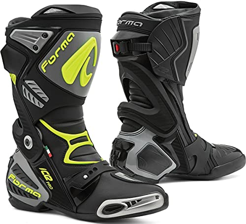 Forma Botas de moto Ice Pro, negro/amarillo neón, talla 43