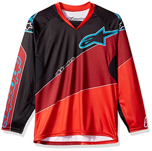 Alpinestars Jersey de Manga Larga Vector Juvenil, Niños, 1770917, Negro y Rojo, XL