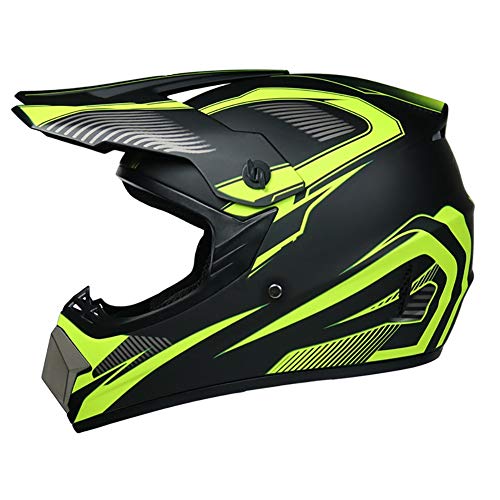 DYOYO Casco Profesional Motocross Offroad con Gafas Máscara Guantes Cascos Motocross Dirt Bike ATV Motocicleta Casco Guantes Gafas Ideal ECE Homologado para Niño Adultos Bicicleta