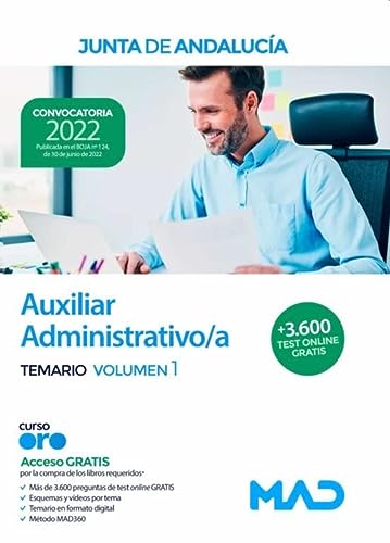 Auxiliar Administrativo de la Junta de Andalucía. Temario Volumen 1