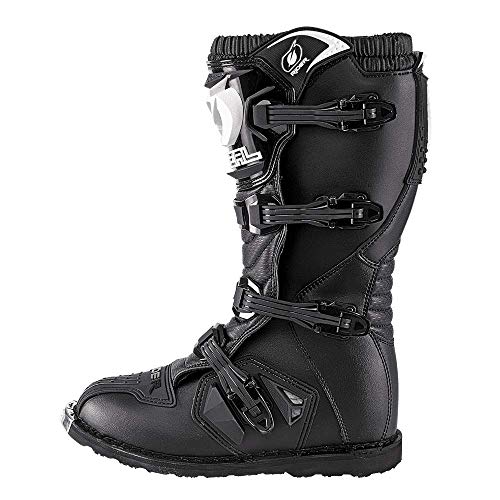 O'NEAL | Botas de Motocross | MX Enduro | Protección de suela metálica, tejido Air-Mash confortable, hebillas fácilmente ajustables | Bota de piloto EU | Adulto | Negro | Talla 39/7
