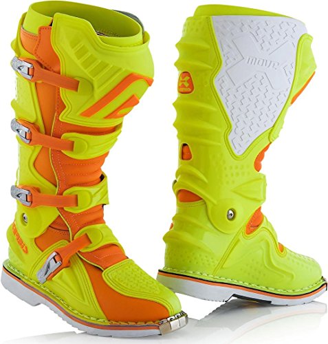 Acerbis X-MOVE 2.0 - Botas amarillas y naranjas, talla 45 45 amarillo