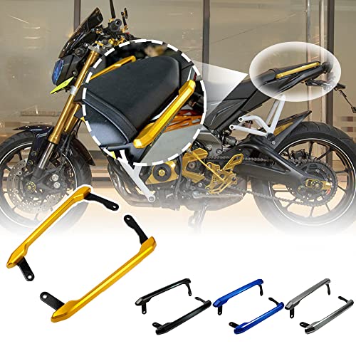 MT09 FZ09 Motocicleta Moto Asiento del Pasajero Trasero Barra de Apoyo Kit de riel de Mano para 2013-2020 Yamaha MT FZ 09 MT-09 FZ-09 2014 2015 2016 2017 2018 2019 (Negro)