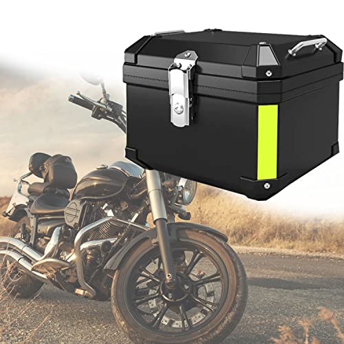WNANCH Baúl De Moto Maletero, 75L 45L Capacidad, Maletero De Moto Puede Contener 2 Cascos Impermeable Multiusos Caja De Moto (Color : Negro, Size : 45L)