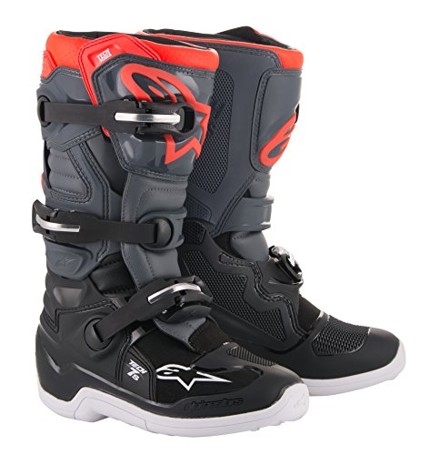 Alpinestars Tech 7S Botas juveniles de motocross (Black/Grey/Red,35.5)